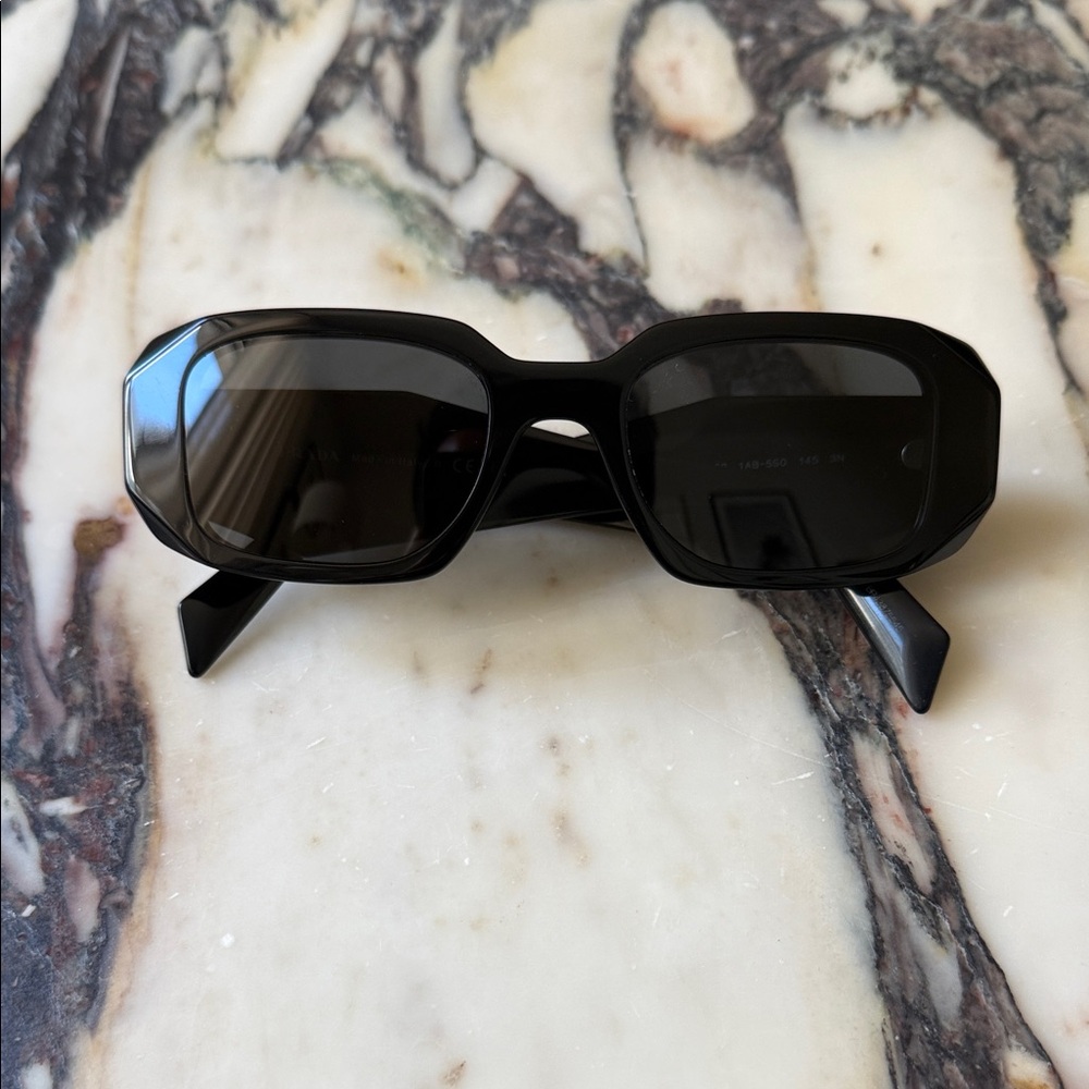 Prada Black Rectangular Sunglasses - image 1